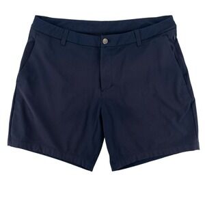 Lululemon Mens 36 Commission Classic Fit 7" Shorts Navy Blue Technical Chino